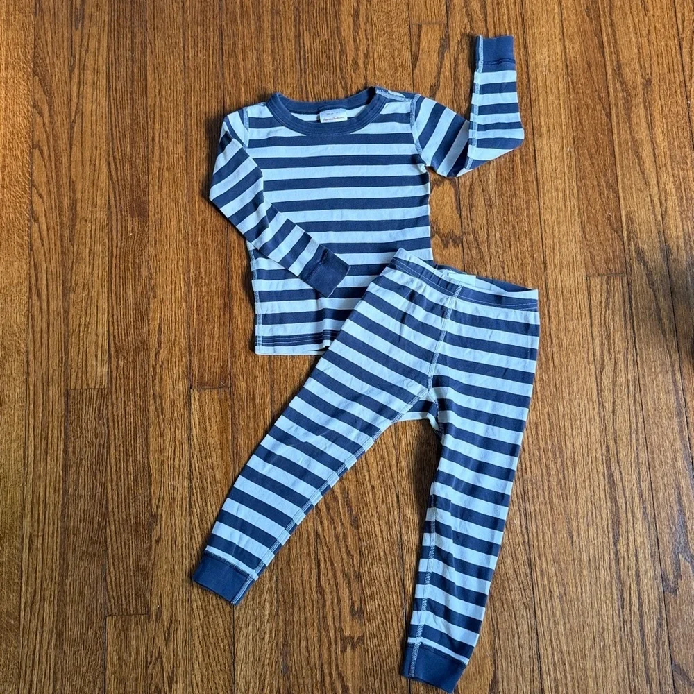 Hanna Andersson Striped Blue Kids Pajamas
